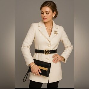 Vintage Y2K Gianni Bini Black snakeskin style leather clutch